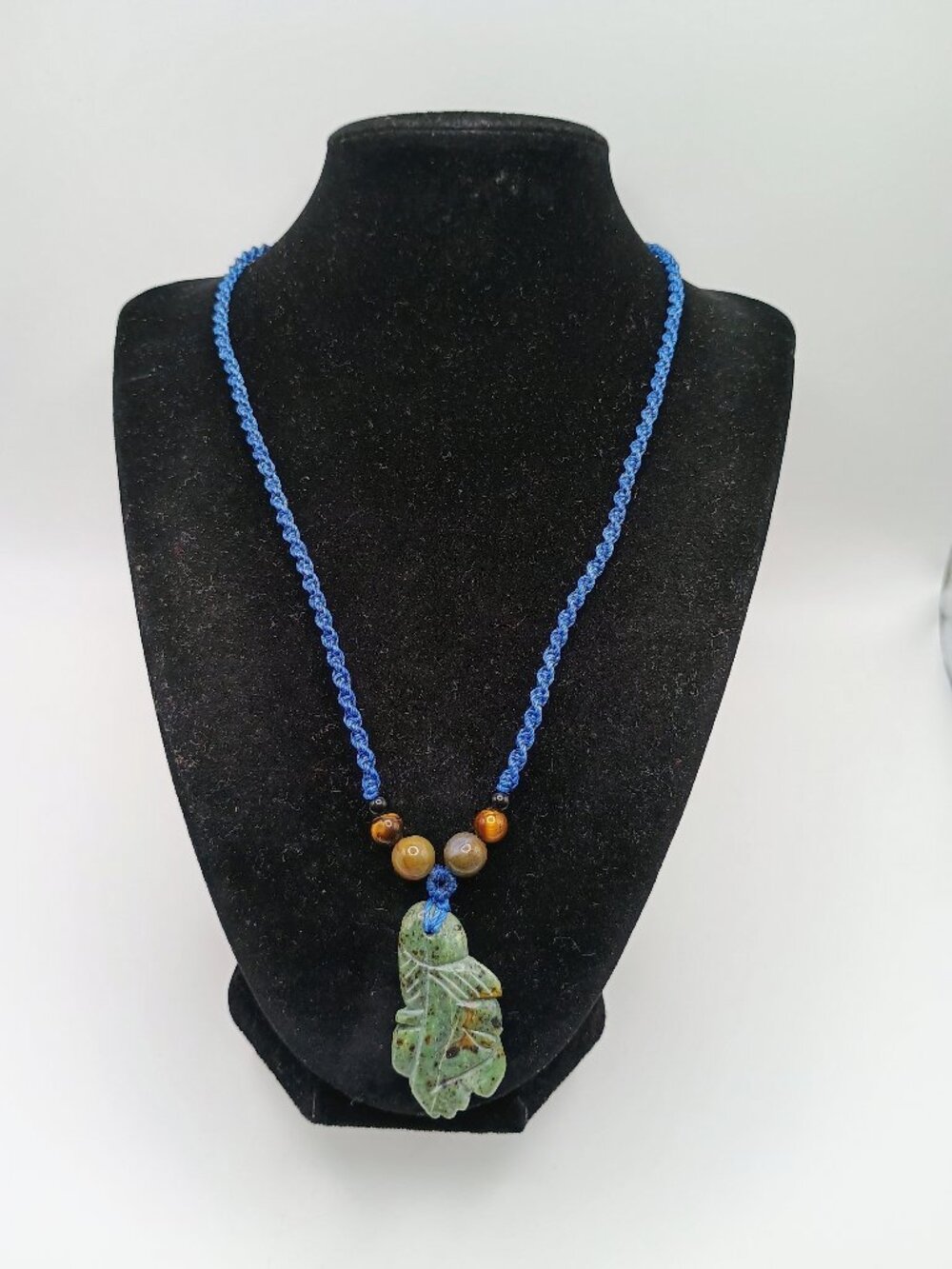 Handmade Macrame Necklace with Inca Stone Manco Capac Amulet